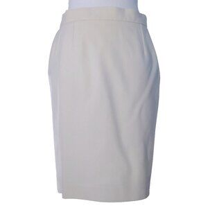 Chanel Boutique Cream Wool Skirt